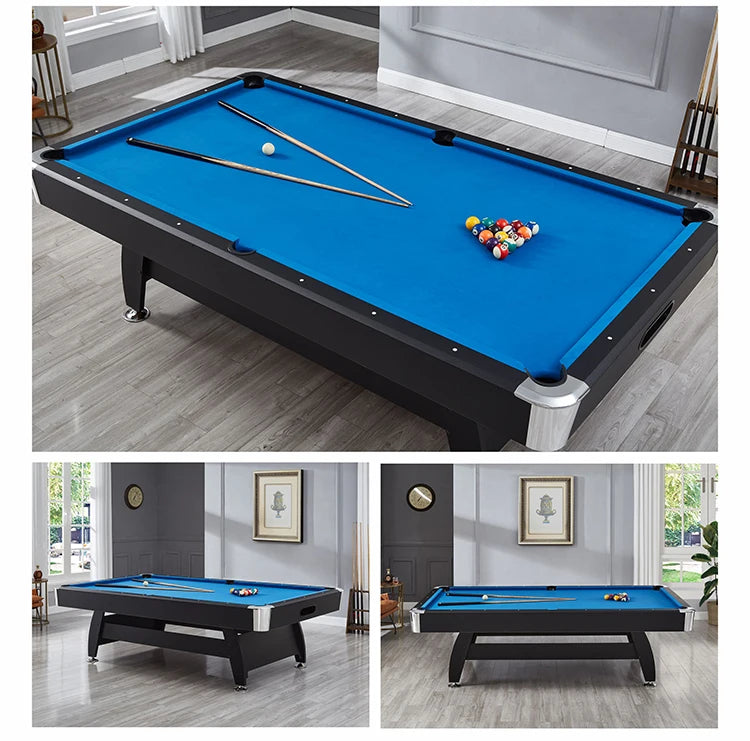 Household solid wood pool table automatic return American black eight indoor pool table multi-functional three-in-one marble tab